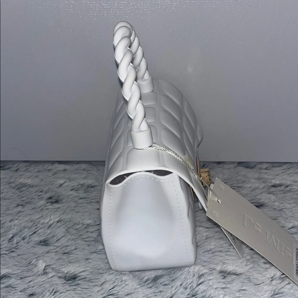 Le Miel White Mini Bag with Crossbody Chain